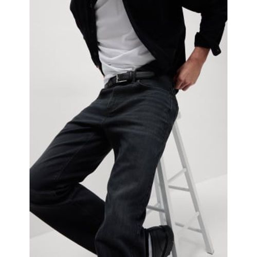 Mens Straight Fit Stretch Jeans - - M&S Collection - Modalova