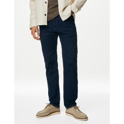 Mens Straight Fit Stretch Jeans - - M&S Collection - Modalova