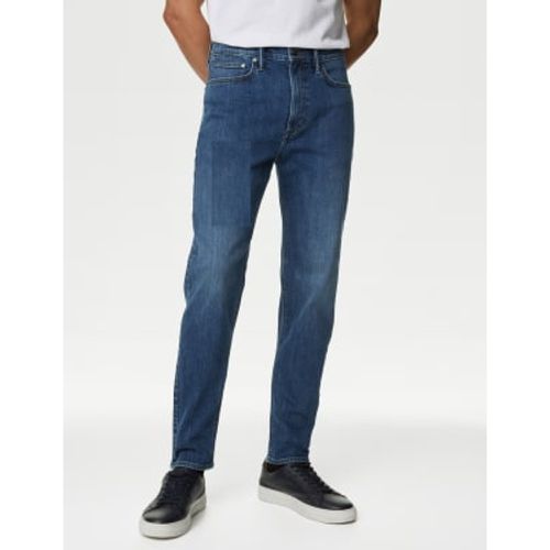 Mens Tapered Fit Stretch Jeans - - M&S Collection - Modalova