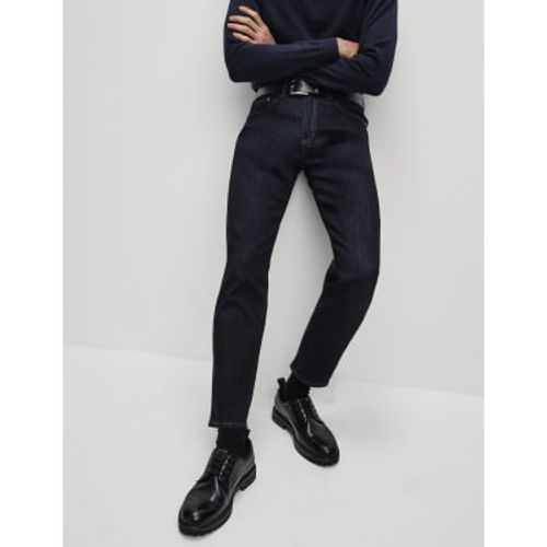 Mens Tapered Fit Stretch Jeans - - M&S Collection - Modalova