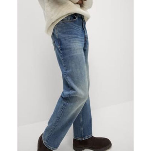 Mens Loose Fit Vintage Wash Jeans - - M&S Collection - Modalova