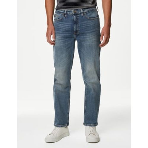 Mens Loose Fit Vintage Wash Jeans - - M&S Collection - Modalova