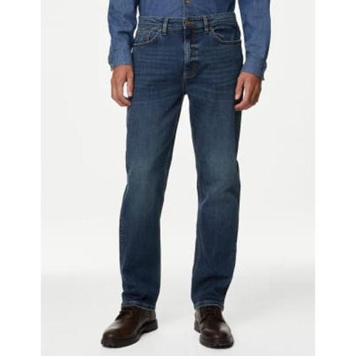 Mens Loose Fit Vintage Wash Jeans - - M&S Collection - Modalova