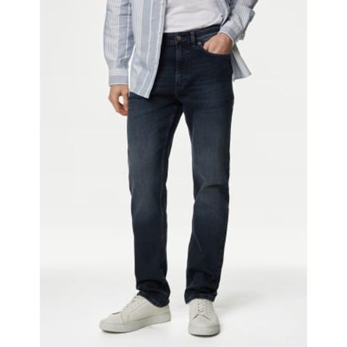 Mens Straight Fit Vintage Wash Stretch Jeans - - M&S Collection - Modalova