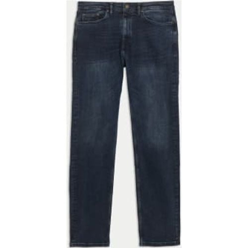 Mens Straight Fit Vintage Wash Stretch Jeans - - M&S Collection - Modalova