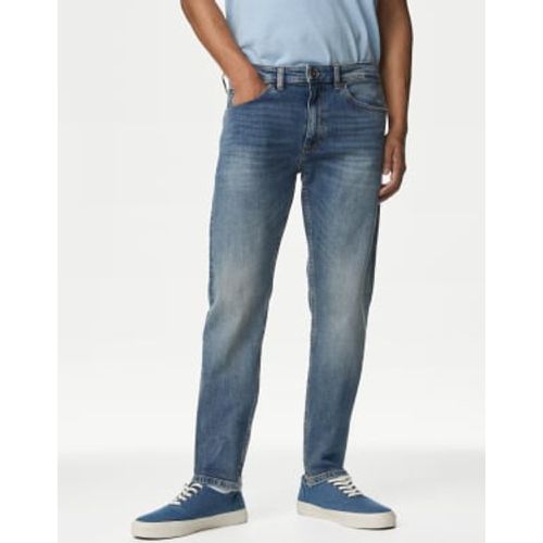 Mens Slim Fit Vintage Wash Stretch Jeans - - M&S Collection - Modalova