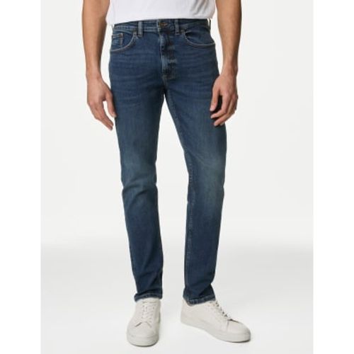 Mens Slim Fit Vintage Wash Stretch Jeans - - M&S Collection - Modalova