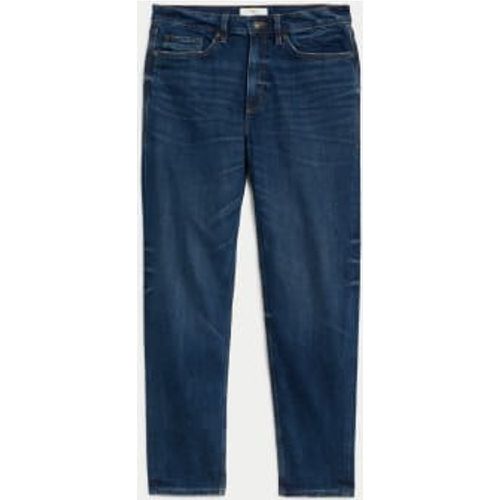 Mens Tapered Fit Vintage Wash Stretch Jeans - - M&S Collection - Modalova