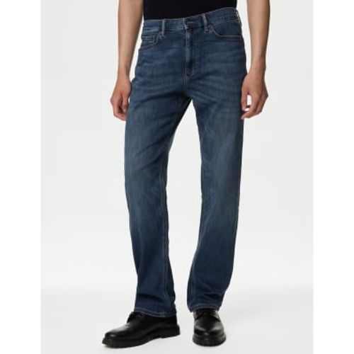 Mens Straight Fit 360 Flex™ Jeans - - M&S Collection - Modalova