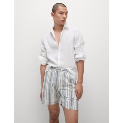 Mens Regular Fit Pure Cotton Striped Shorts - - M&S Collection - Modalova