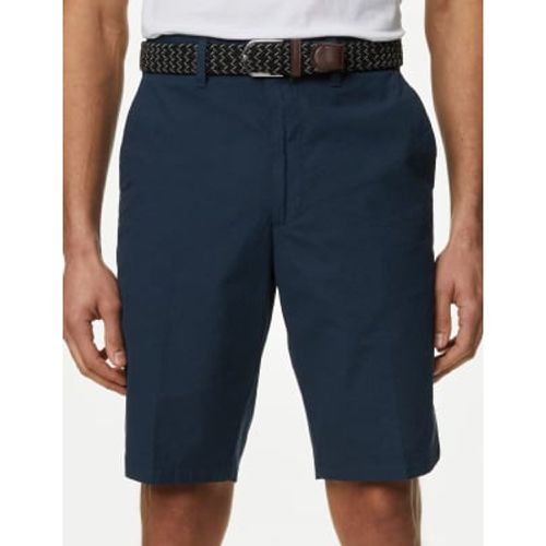 Mens Pure Cotton Checked Belted Chino Shorts - - M&S Collection - Modalova