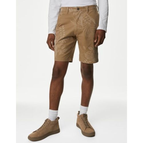 Mens Floral Stretch Chino Shorts - - M&S Collection - Modalova