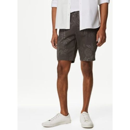 Mens Floral Stretch Chino Shorts - - M&S Collection - Modalova