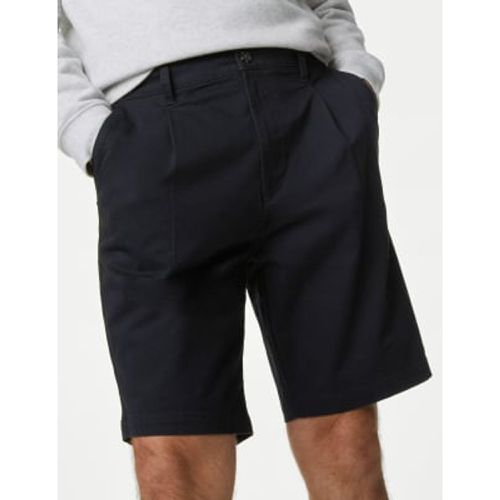 Mens Single Pleat Stretch Chino Shorts - - M&S Collection - Modalova