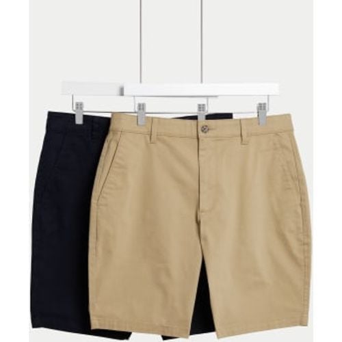 Mens 2pk Stretch Chino Shorts - /, / - M&S Collection - Modalova