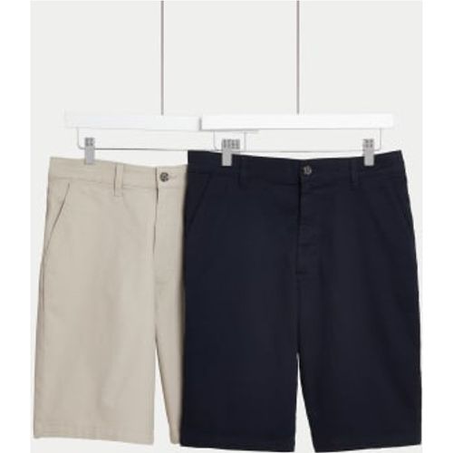 Mens 2pk Stretch Chino Shorts - - M&S Collection - Modalova