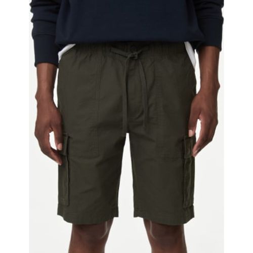 Mens Elasticated Waist Ripstop Textured Cargo Shorts - - M&S Collection - Modalova