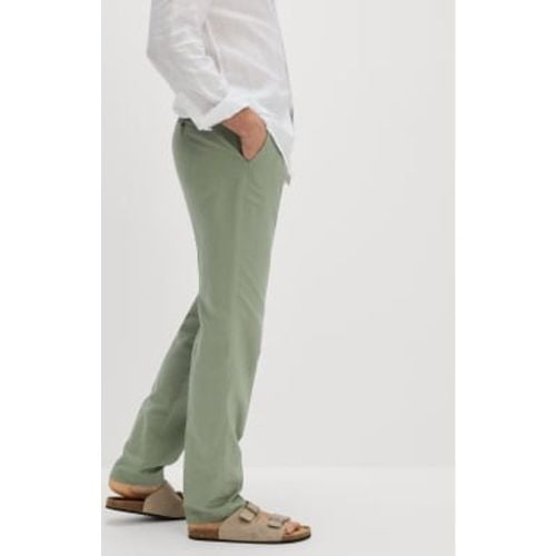 Mens Regular Fit Linen Blend Chinos - - M&S Collection - Modalova