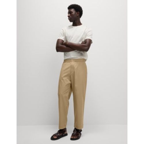 Mens Tapered Fit Elasticated Waist Trousers - - M&S Collection - Modalova