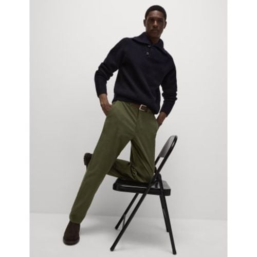 Mens Loose Fit Stretch Chinos - - M&S Collection - Modalova