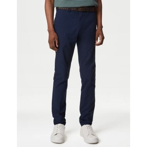 Mens Slim Fit Textured Belted Chinos - - M&S Collection - Modalova