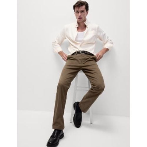 Mens Regular Fit Stretch Chinos - - M&S Collection - Modalova