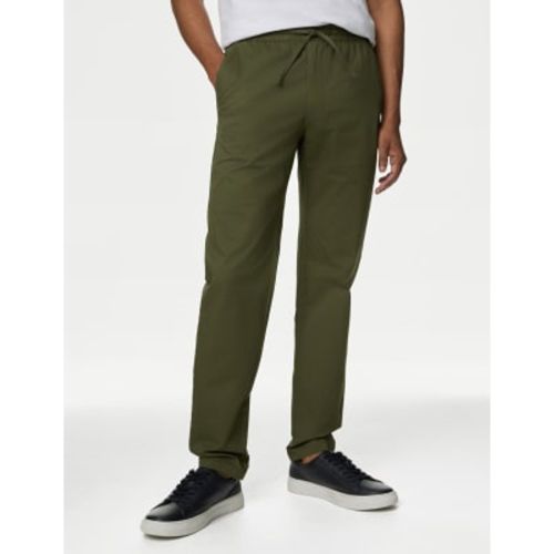 Mens Tapered Fit Elasticated Waist Trousers - - M&S Collection - Modalova