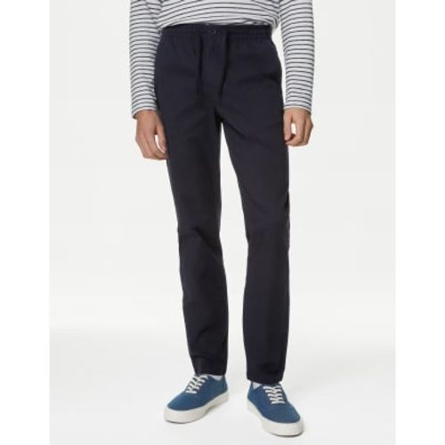 Mens Tapered Fit Elasticated Waist Trousers - - M&S Collection - Modalova