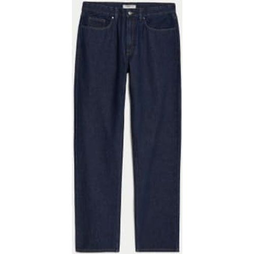 Mens Straight Fit Pure Cotton Jeans - - M&S Collection - Modalova