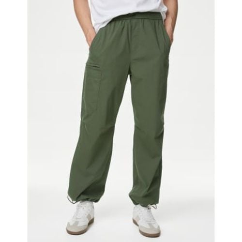 Mens Loose Fit Parachute Cargo Trousers - - M&S Collection - Modalova