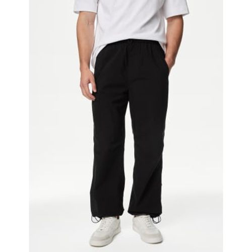 Mens Loose Fit Parachute Cargo Trousers - - M&S Collection - Modalova