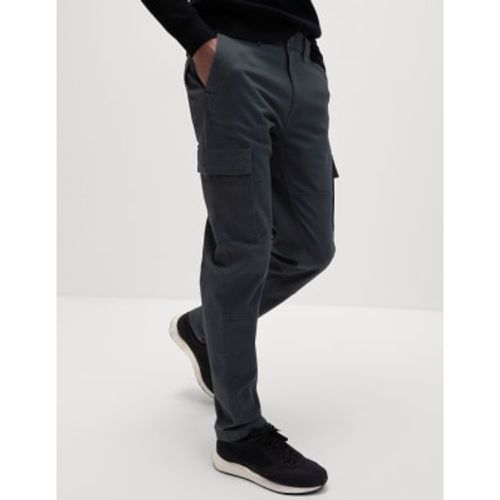 Mens Tapered Fit Stretch Cargo Trousers - - M&S Collection - Modalova