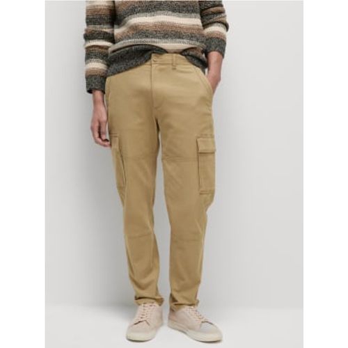 Mens Tapered Fit Stretch Cargo Trousers - - M&S Collection - Modalova