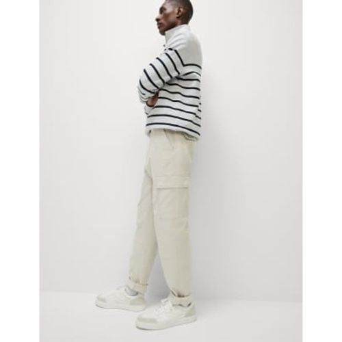 Mens Tapered Fit Stretch Cargo Trousers - - M&S Collection - Modalova