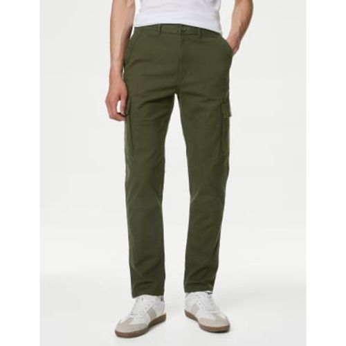 Mens Tapered Fit Stretch Cargo Trousers - - M&S Collection - Modalova