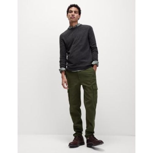 Mens Tapered Fit Stretch Cargo Trousers - - M&S Collection - Modalova