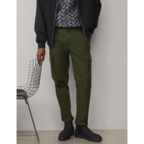 Mens Tapered Fit Stretch Cargo Trousers - - M&S Collection - Modalova