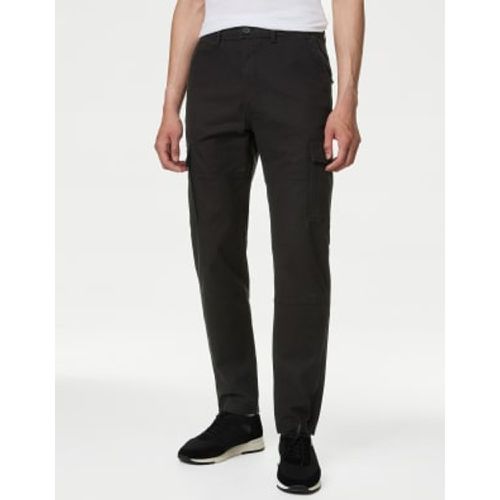 Mens Tapered Fit Stretch Cargo Trousers - - M&S Collection - Modalova