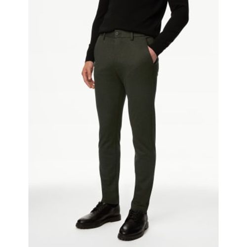 Mens Slim Fit Stretch Ponte Chinos - - M&S Collection - Modalova