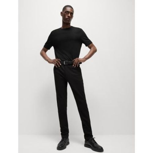 Mens Slim Fit Stretch Ponte Chinos - - M&S Collection - Modalova