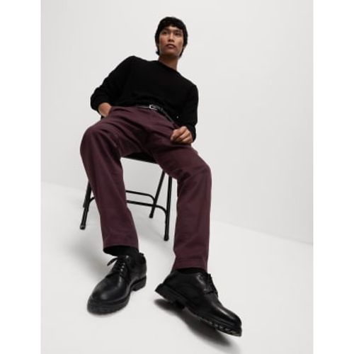 Mens Regular Fit Heritage Twill Chinos - - M&S Collection - Modalova