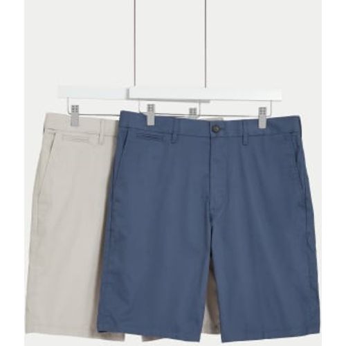 Mens 2pk Super Lightweight Chino Shorts - - M&S Collection - Modalova