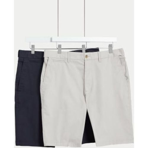 Mens 2pk Super Lightweight Chino Shorts - - M&S Collection - Modalova