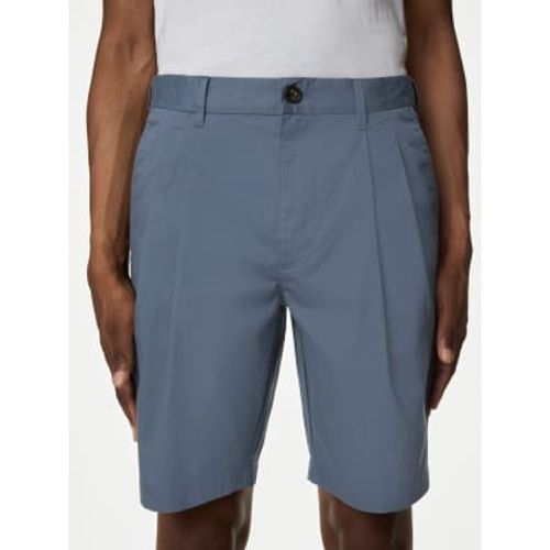 Mens Super Lightweight Twin Pleat Chino Shorts - - M&S Collection - Modalova