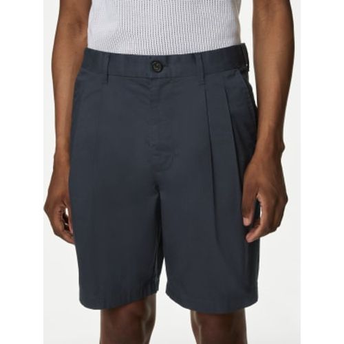 Mens Super Lightweight Twin Pleat Chino Shorts - - M&S Collection - Modalova