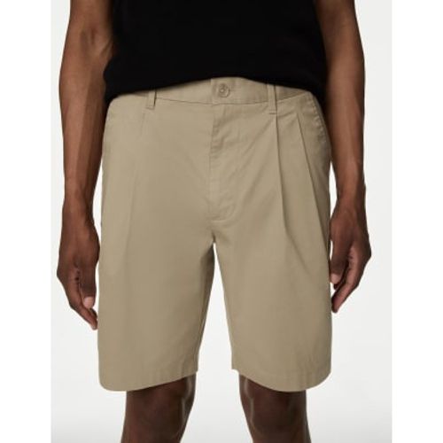 Mens Super Lightweight Twin Pleat Chino Shorts - - M&S Collection - Modalova