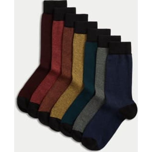 Mens 7pk Cool & Fresh™ Pique Cotton Rich Socks - - M&S Collection - Modalova