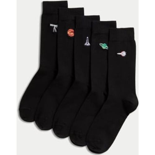 Mens 5pk Cool & Fresh™ Space Cotton Rich Socks - - M&S Collection - Modalova