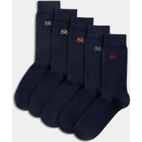 Mens 5pk Cool & Fresh™ Bicycle Cotton Rich Socks - - M&S Collection - Modalova