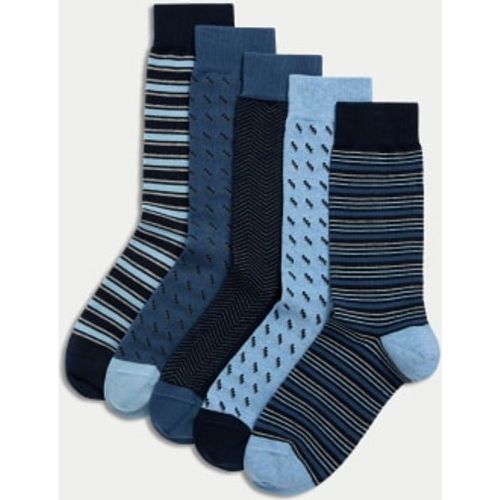 Mens 5pk Cool & Fresh™ Assorted Cotton Rich Socks - - M&S Collection - Modalova